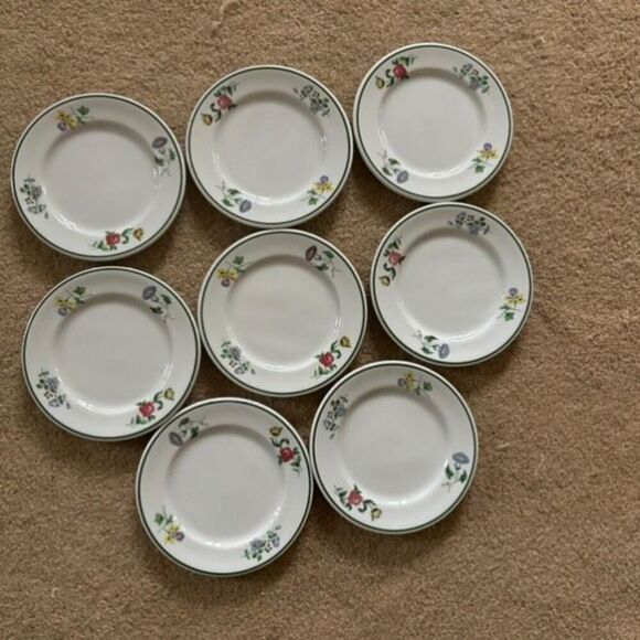 8 Shenango China Floral Pattern 5 1/2” Small Plates - Picture 1 of 9